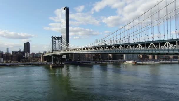 Manhattan Bridge Während Coronavirus Ausbruch März 2020 — Stockvideo