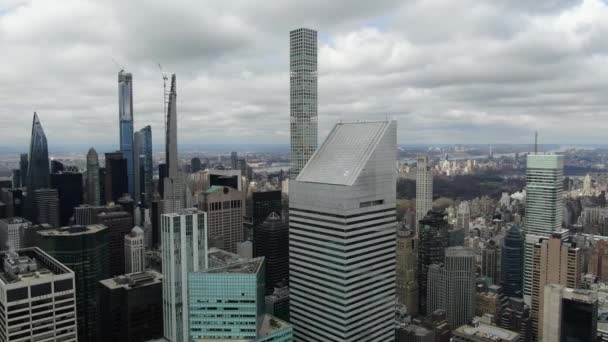 Aerial Park Avenue Midtown New York City — Stockvideo