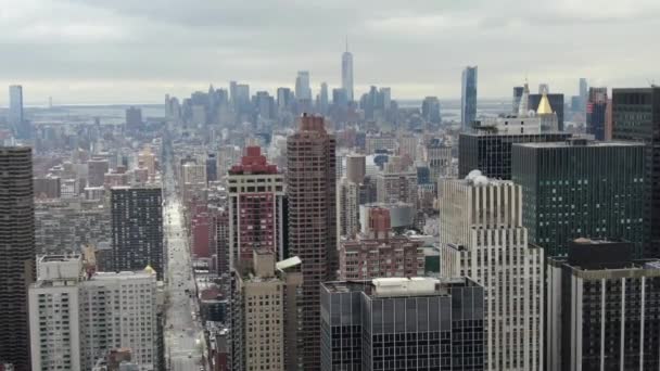Aerial Park Avenue Midtown New York City — 图库视频影像