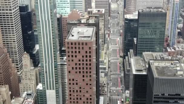 Aerial Park Avenue Midtown New York City — Vídeos de Stock