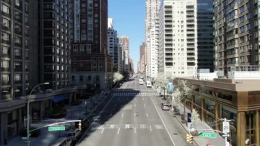 Aerial of Park Avenue, Midtown New York City