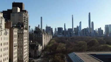 Aerial of Park Avenue, Midtown New York City