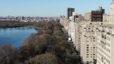Aerial of Park Avenue, Midtown New York City