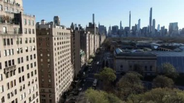 Aerial of Park Avenue, Midtown New York City
