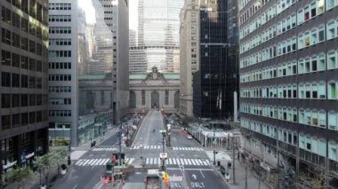 Aerial of Park Avenue, Midtown New York City
