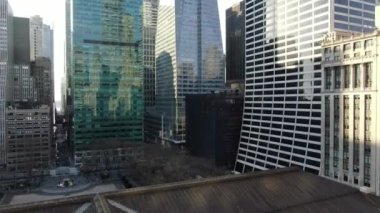 Aerial of Park Avenue, Midtown New York City