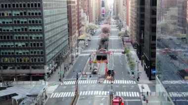 Aerial of Park Avenue, Midtown New York City