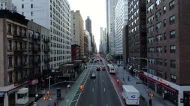 Aerial of Park Avenue, Midtown New York City