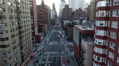 Aerial of Park Avenue, Midtown New York City