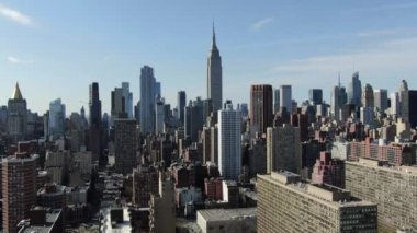 Aerial of Downtown Manhattan, NYC