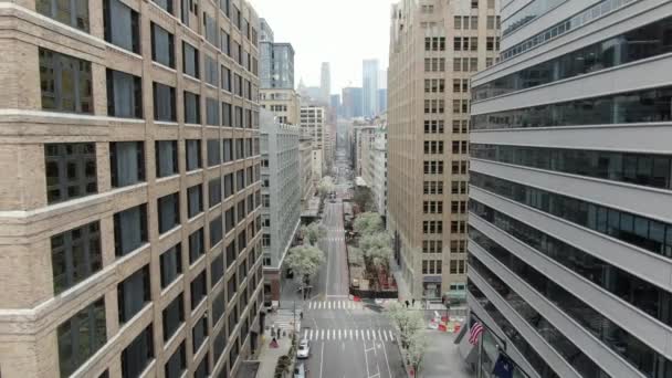 Nyc 2020 Lockdown Aerial Dari Midtown Manhattan Dan Downtown — Stok Video