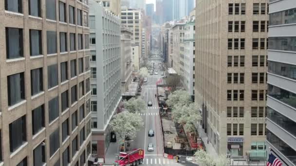 Nyc 2020 Bloqueio Aéreo Midtown Manhattan Downtown — Vídeo de Stock