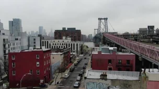 Williamsburg Bridge Brooklyn Durante Surto Coronavirus Março 2020 — Vídeo de Stock