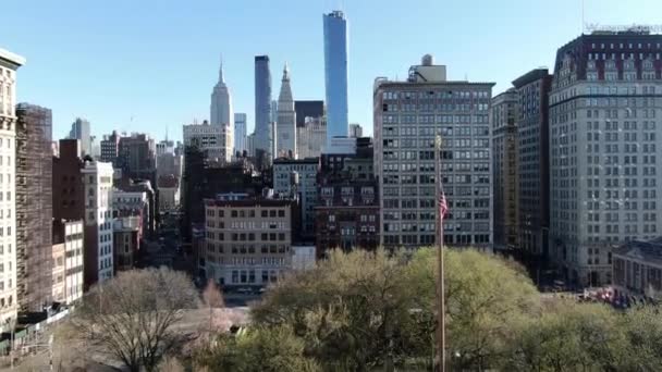 Zdjęcie Union Square Nowy Jork Podczas Epidemii Koronawirusów Marzec 2020 — Wideo stockowe