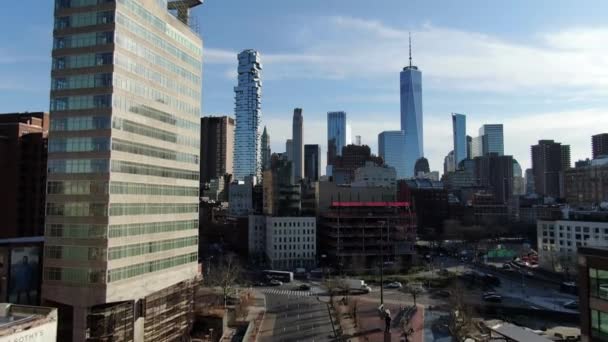 Aşağı Manhattan New York Şehri Coronavirus Salgını Sırasında 2020 — Stok video