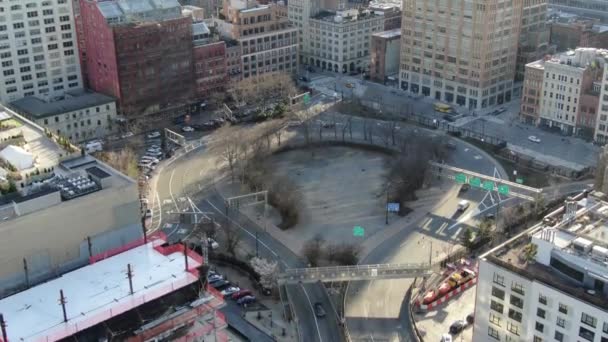 Luchtfoto Van Holland Tunnel Circle Bij Canal Soho New York — Stockvideo