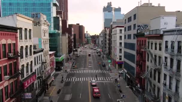 Aerial Downtown Nyc Lockdown Pandemic — Stock Video