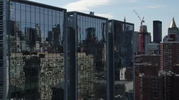 Nyc 2020 Lockdown Aerial Midtown Manhattan Downtown — Video