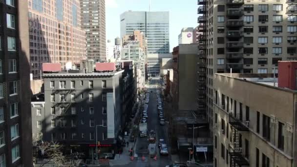 Nyc 2020 Lockdown Aerial Van Midtown Manhattan Downtown — Stockvideo