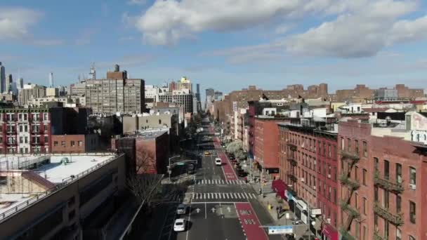 Bowery Street Neighborhood Southern Portion New York City Borough Manhattan — Stockvideo