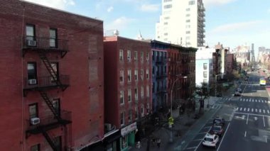 Aerial of the Lower East Side, New York City