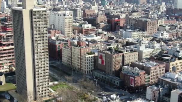 Aerial Washington Square Park Nyc — Stok video