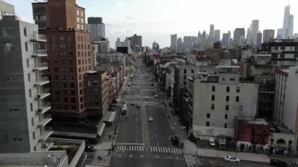 ニューヨークのダウンタウンの空中 2020年 — ストック動画
