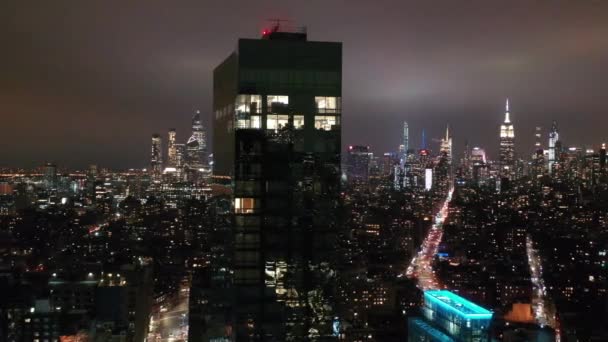 Aerial Meatpacking District Nyc Night — Wideo stockowe