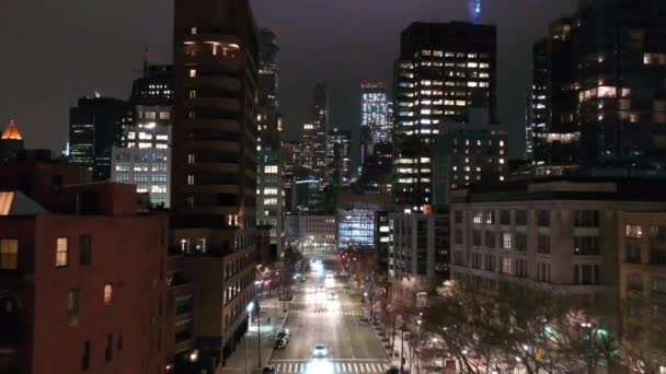 Aerial Meatpacking District Nyc Night — Vídeo de Stock