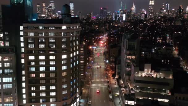 Aerial Meatpacking District Nyc Night — Stockvideo