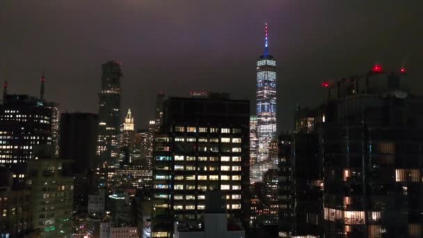 Aerial Meatpacking District Nyc Night — Vídeo de Stock