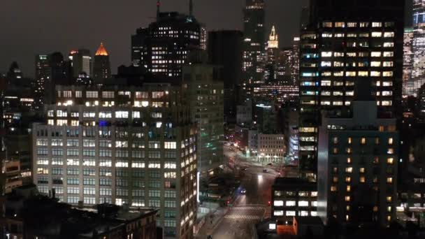 Aerial Meatpacking District Nyc Night — Video Stock