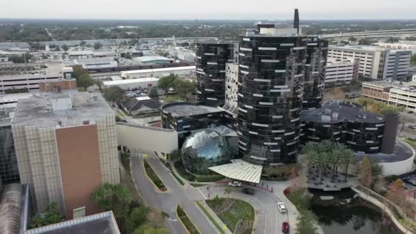 Aerial Hospital Downtown Orlando Florida 2020 — стоковое видео