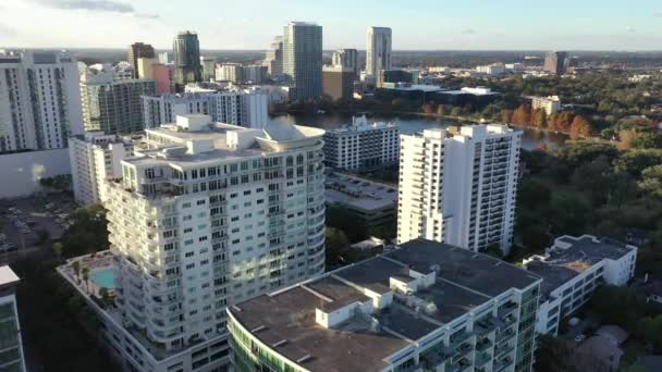 Luchtfoto Van Het Centrum Van Orlando Florida — Stockvideo