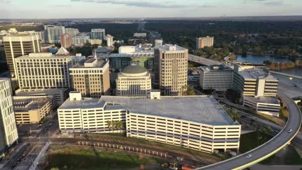 Luchtfoto Van Het Centrum Van Orlando Florida — Stockvideo