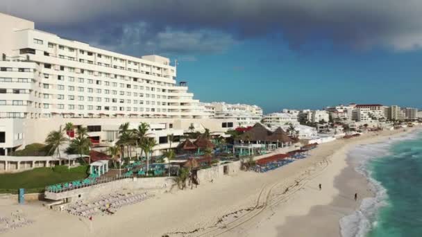 Aerial Cancun Mexico Zona Hotelera — Vídeo de Stock