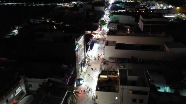 Luchtfoto Van Playa Del Carmen Mexico — Stockvideo