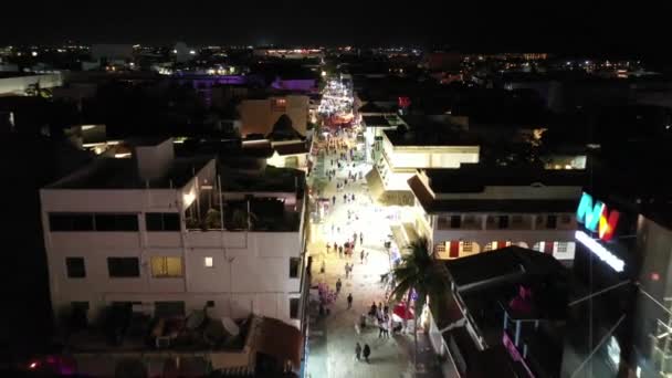 Flygfoto Playa Del Carmen Mexiko — Stockvideo