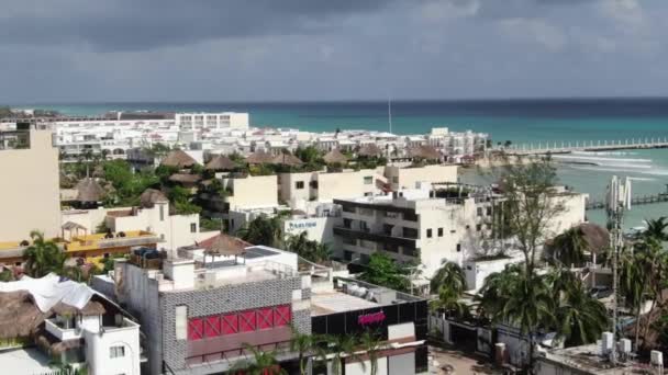 Antenne Von Playa Del Carmen Mexiko — Stockvideo