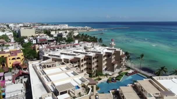 Aerial Playa Del Carmen Mexico — Stock Video