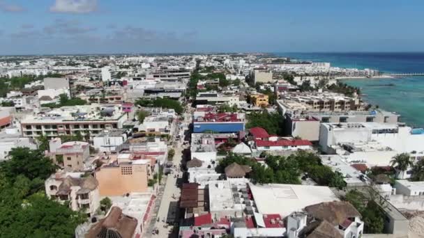 Aerial Dari Playa Del Carmen Mexico — Stok Video