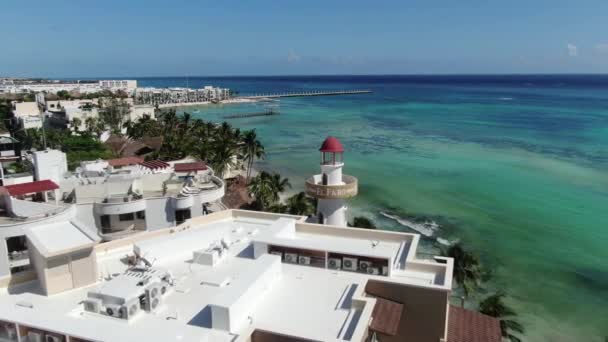 Εναέρια Του Playa Del Carmen Μεξικό — Αρχείο Βίντεο