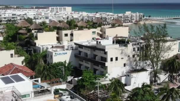 Aerial Playa Del Carmen Mexico — Stock Video