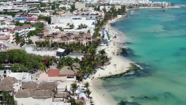 Aerial Dari Playa Del Carmen Mexico — Stok Video