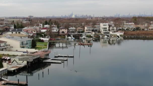 Aerial Mill Basin Brooklyn 2020 — Stock Video