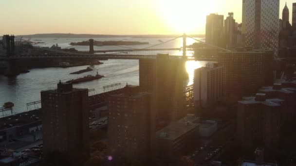 Aerial Manhattan Bridge Nyc — Stok video