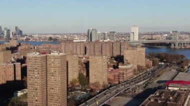 Aerial of the Lower East Side, New York City
