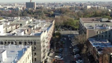 Aerial of Harlem, New York City