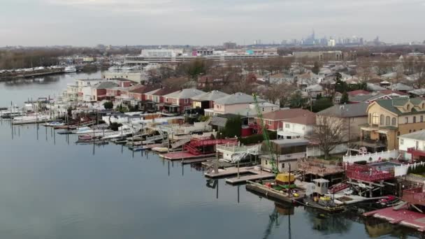 Aerial Mill Basin Brooklyn 2020 — Stock Video