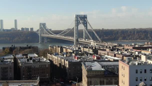 Aérea Washington Heights Manhattan Nueva York — Vídeo de stock